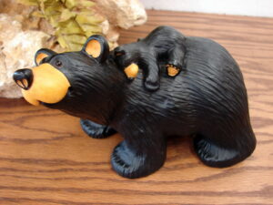 Big Sky Carvers Bearfoots Bears Jeff Fleming Jill & Cub Black Bear Mama Bear