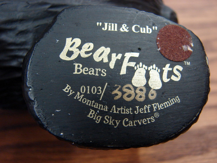 Big Sky Carvers Bearfoots Bears Jeff Fleming Jill &#038; Cub Black Bear Mama Bear, Moose-R-Us.Com Log Cabin Decor