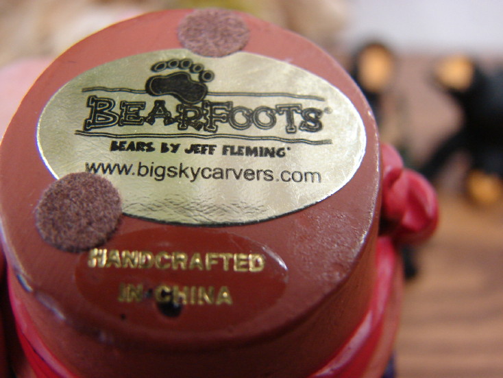 Big Sky Carvers Bearfoots Bears Jeff Fleming Flower Pot Itty Bitty Black Bear, Moose-R-Us.Com Log Cabin Decor
