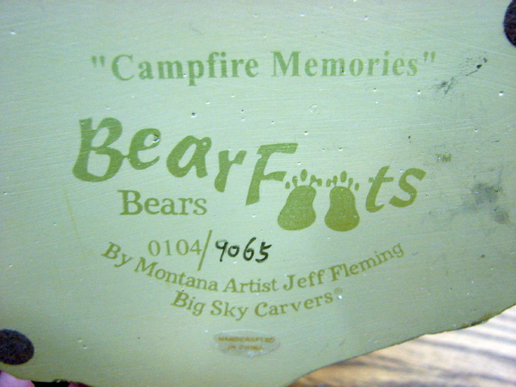 Big Sky Carvers Bearfoots Bears Jeff Fleming Campfire Memories Camp Fire, Moose-R-Us.Com Log Cabin Decor