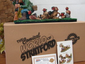 Comical World of Warren Stratford Pheasant Hunting Skunked Again Figurine