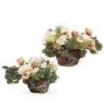 Twig Moss Pinecone Container Orb Vase Rustic Wedding Table Centerpiece - Image 4