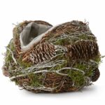 Twig Moss Pinecone Container Orb Vase Rustic Wedding Table Centerpiece
