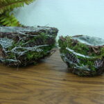 Twig Moss Pinecone Container Orb Vase Rustic Wedding Table Centerpiece - Image 7