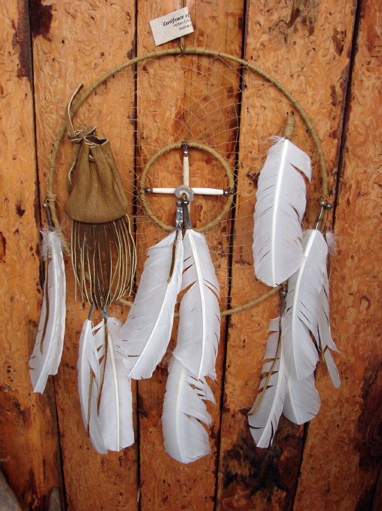 Authentic Native American Indian Navajo Medicine Wheel Dreamcatcher, Moose-R-Us.Com Log Cabin Decor