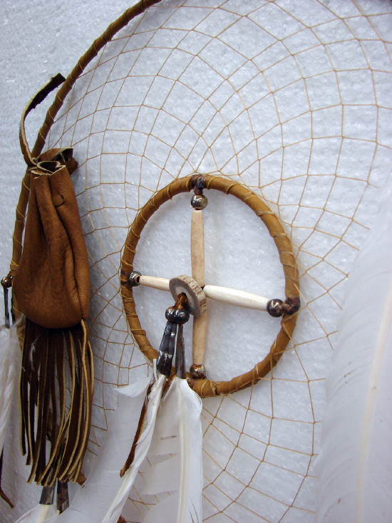 Authentic Native American Indian Navajo Medicine Wheel Dreamcatcher, Moose-R-Us.Com Log Cabin Decor