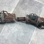 Unique One of a Kind Driftwood Hardware Rusty Gold Industrial Garland Rustic Primitive - Image 3