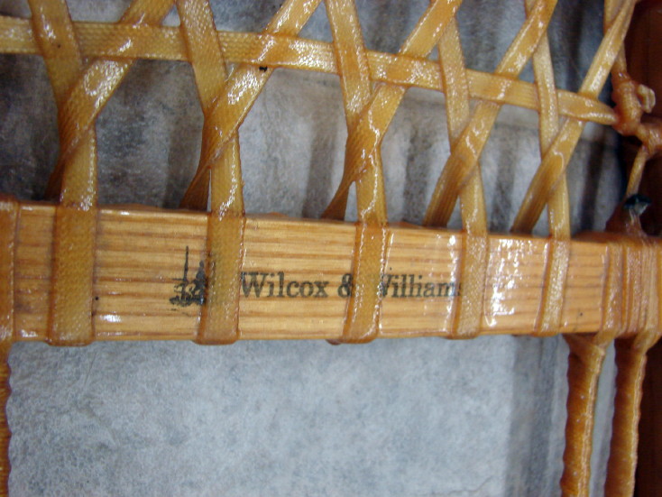 Ojibwa Indian Wilcox &#038; Williams Snow Shoe Rawhide Wood 54&#8243; Snowshoes Canada, Moose-R-Us.Com Log Cabin Decor