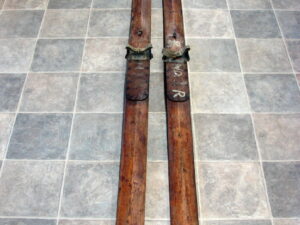 Antique 7+ Foot Long Wood Snow Skis Ski Lodge Decor