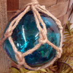 Glass Float with Fishing Net Ornament Cottage Beach Ocean Sea Shore - Image 2
