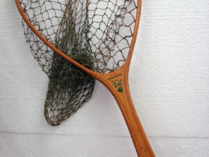 Vintage Trout Fly Fishing Net Wood Ames Mfg Troutster No 250 River Cabin Decor