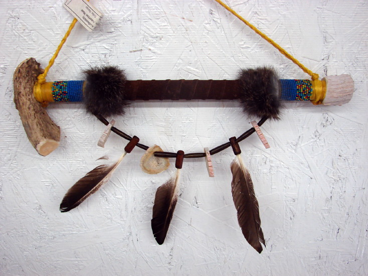 Authentic Native American Indian Navajo Ceremonial Peace Pipe, Moose-R-Us.Com Log Cabin Decor