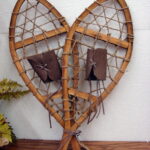 Miniature Wood Snow Shoe Pair Bindings Adirondack Small Snowshoes Wall Decor
