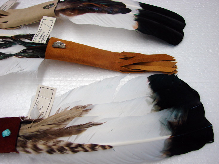 Medicine Man Authentic Native American Navajo Indian Prayer Smudge Feather Fan, Moose-R-Us.Com Log Cabin Decor