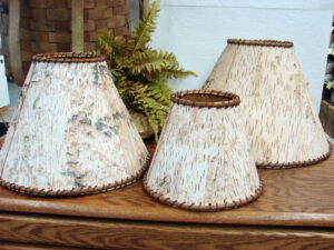 Birch Bark Lamp Shade Log Cabin Rustic Cabin Decor Lamp Shades 3 Sizes