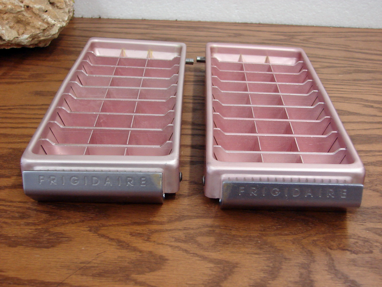 Pink Rose Color Vintage Frigidaire Ice Cube Tray MCM Heavy Duty Aluminum -   Log Cabin Decor