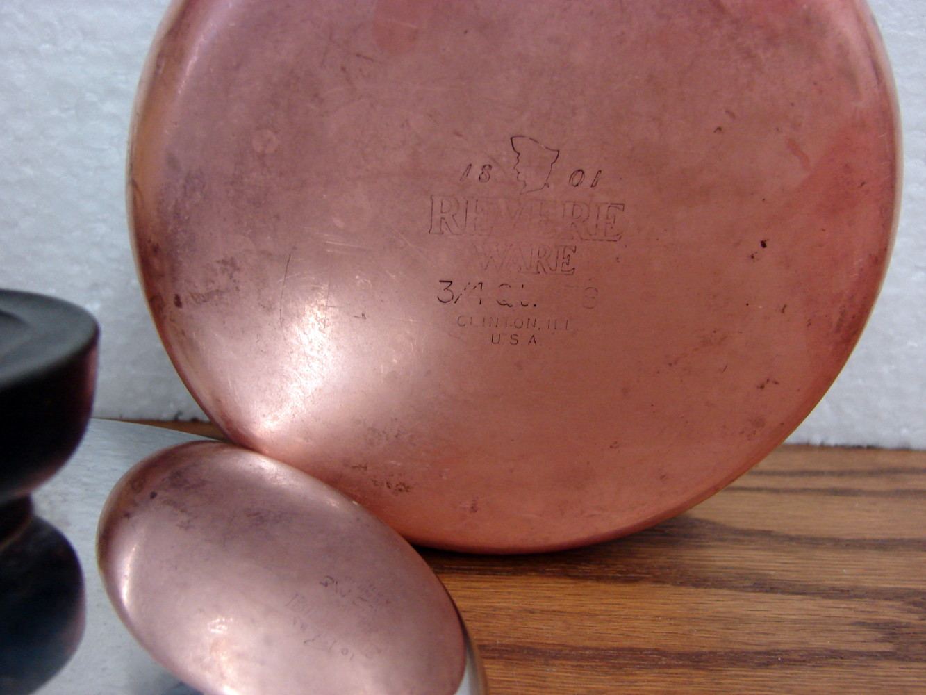 Vintage Copper Bottom Revere Ware 3/4 Quart Sauce Pan w/ Lid - Image 4