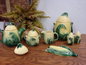 Vintage 1940's Stanfordware Ear of Corn Cob Kitchen Accessories 11 Piece Set