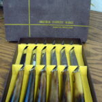 Vintage Box Set/6 W. Richardson Stainless Forever Sharp Steak Knives Bakelite Handle
