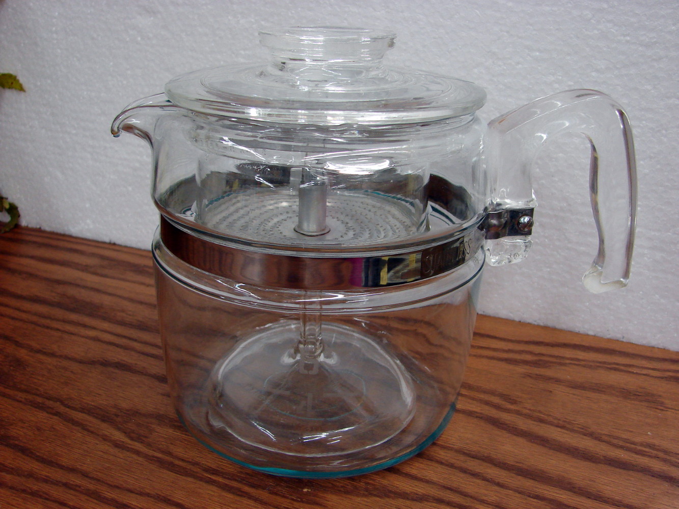 Vintage PYREX 7756 Flameware Glass Coffee Percolator Pot 6 Cup Maker -   Log Cabin Decor