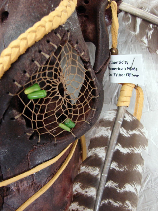 Authentic Native American Indian Cow Skull Braided Leather Dream Catcher Eyes, Moose-R-Us.Com Log Cabin Decor