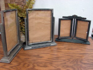 Antique Art Deco Swivel Swinging Pivot Wood Picture Frames
