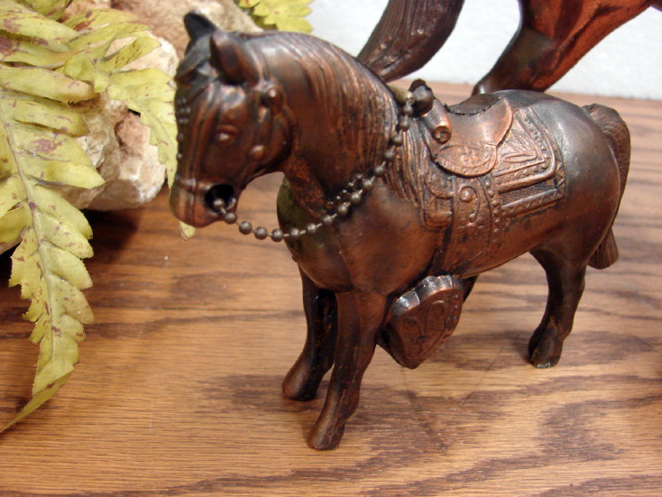 Vintage Copper Horse Figurines Dodge Inc USA Cowboy Boots Lot, Moose-R-Us.Com Log Cabin Decor
