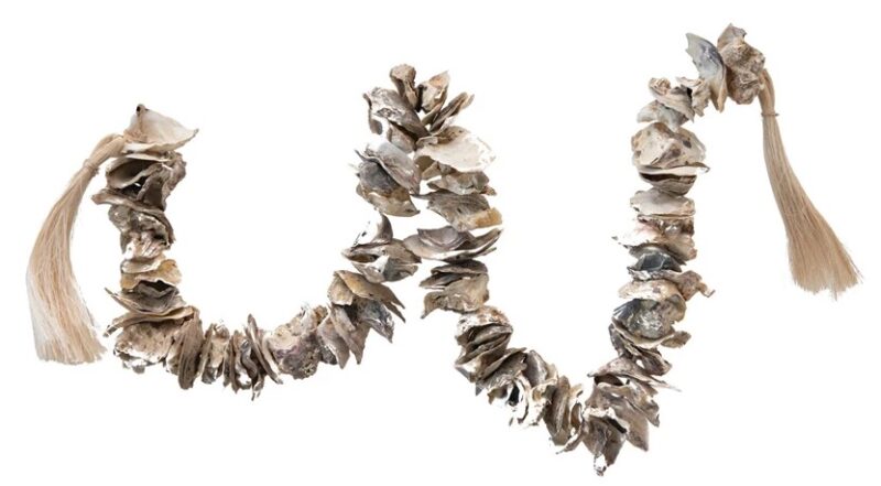 Real Oyster Shell Garland Ocean Seashore Shells Beach Theme Wedding Decor, Moose-R-Us.Com Log Cabin Decor