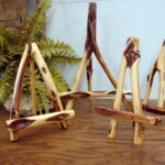Hand Carved Diamond Willow Picture Easel Desk Top