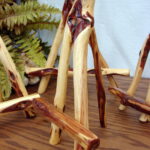 Hand Carved Diamond Willow Picture Easel Desk Top - Image 2