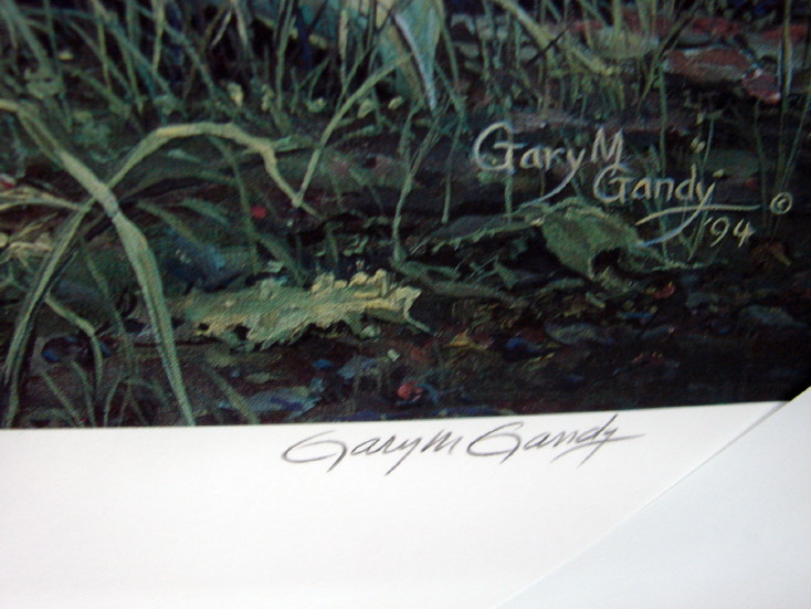 Numbered Gary Gandy Native American White Buffalo Print Miracle 1994 WI, Moose-R-Us.Com Log Cabin Decor