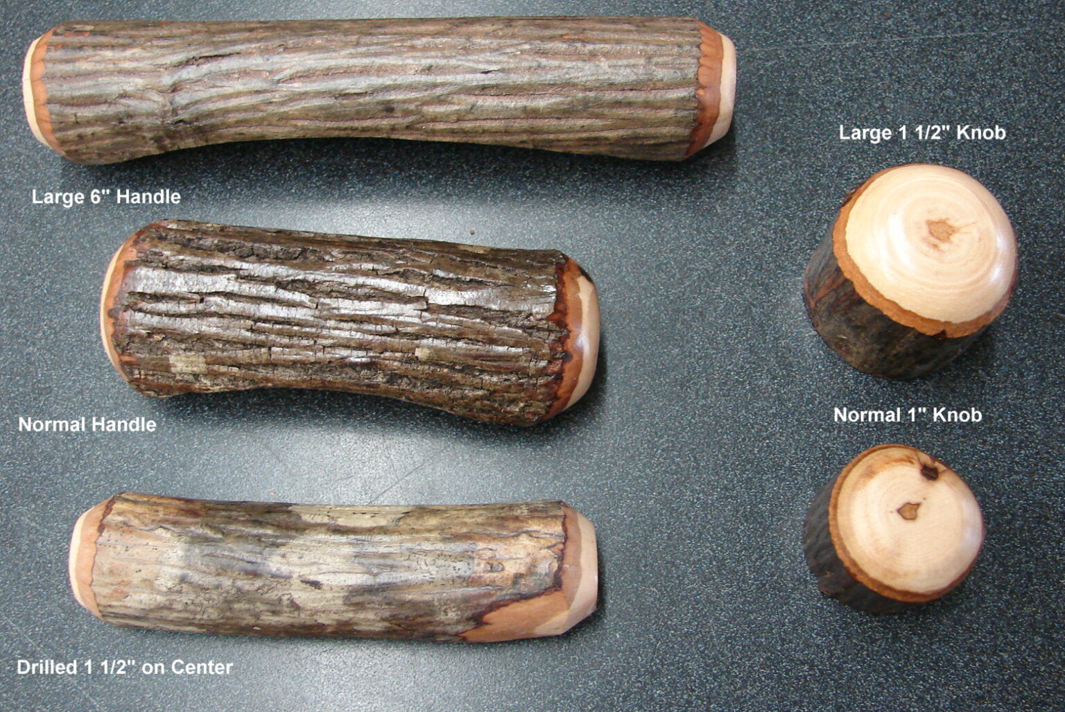 Amish Handcrafted Hickory Wood Hardware Log