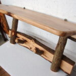 Rustic Bark on Hickory Bathroom Kitchen Accessories Towel Bar Peg Rack - Image 2