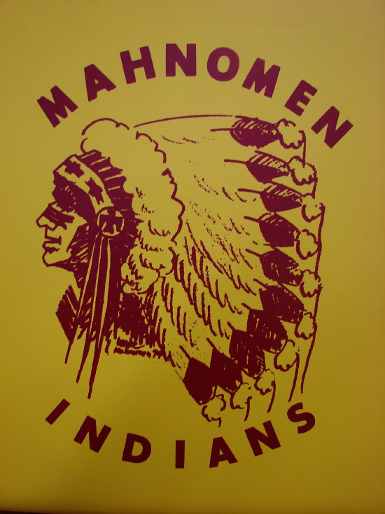 Vintage 1970&#8217;s Hazel USA Stadium Cushion Mahnomen MN Indians Advertisting Set/2, Moose-R-Us.Com Log Cabin Decor