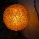 Vintage Retro 1970's Spaghetti Globe Lucite Swag Hanging Lamp MCM - Image 3