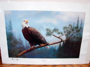 Numbered Leo Stans His Domain Eagle Print Artwork