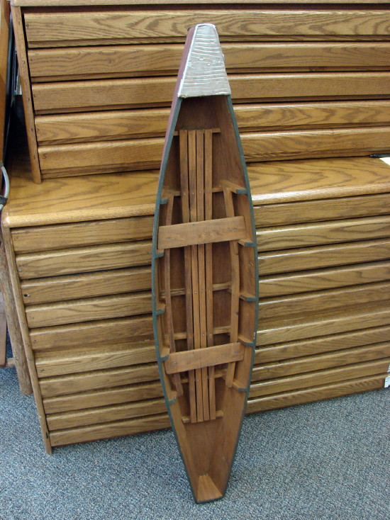 Vintage 47&#8243; Wood Boat Display Wooden Sample Duck Hunting Boat Waterfowl, Moose-R-Us.Com Log Cabin Decor