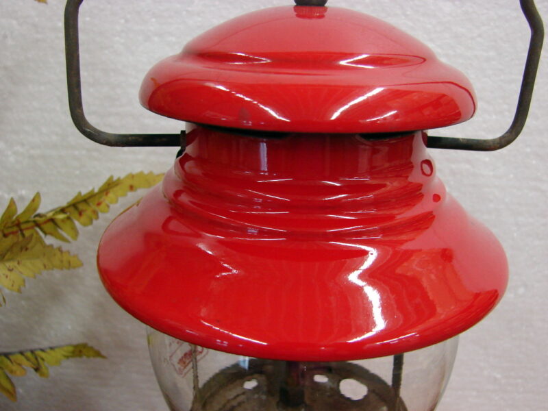 Vintage 1959 Coleman 200A Red Single Mantle Camping Lantern Complete PYREX Globe 05/59, Moose-R-Us.Com Log Cabin Decor