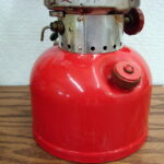 Vintage 1959 Coleman 200A Red Single Mantle Camping Lantern Complete PYREX Globe 05/59 - Image 5