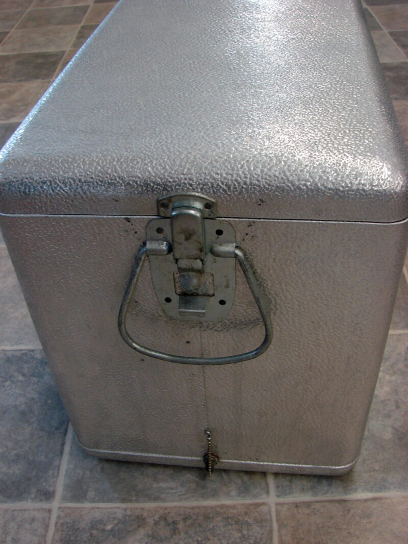 Vintage Retro Mid Century Cronstoms Cronco Aluminum Cooler Ice Chest Awesome, Moose-R-Us.Com Log Cabin Decor