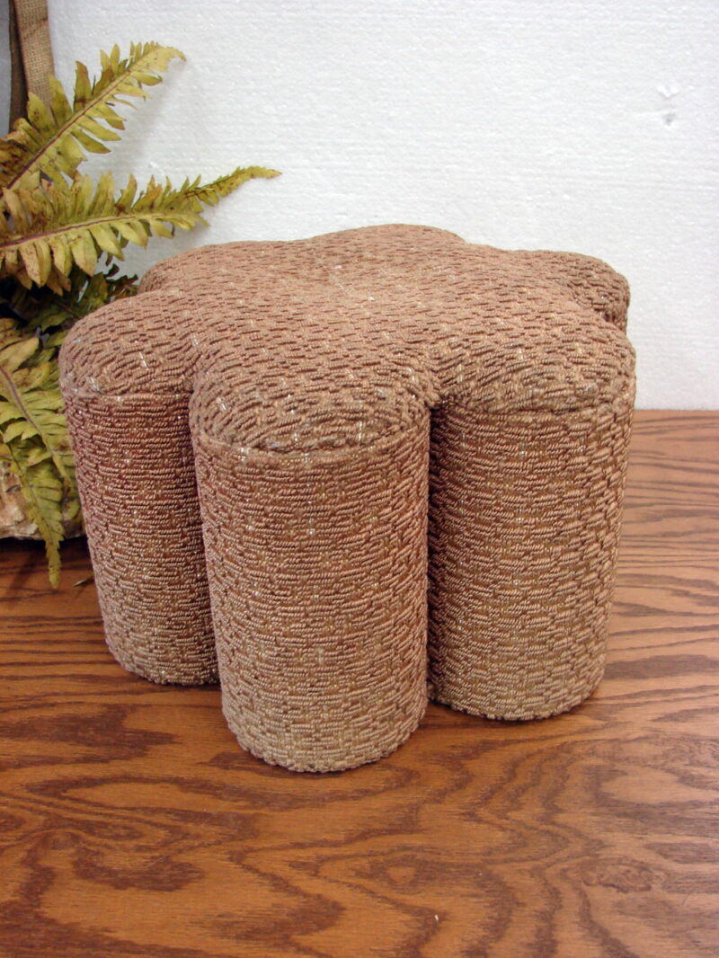 Vintage Pouf Frieze Upholstery Footstool 1930-40&#8217;s, Moose-R-Us.Com Log Cabin Decor