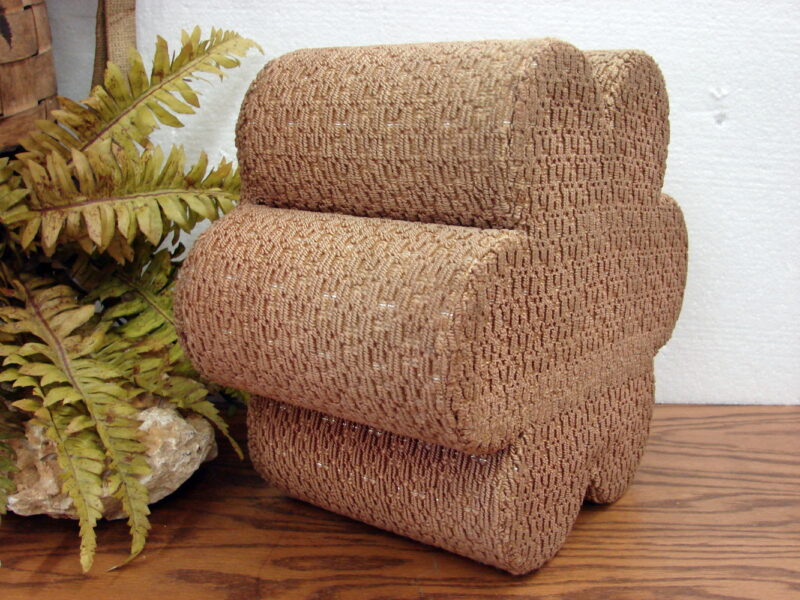 Vintage Pouf Frieze Upholstery Footstool 1930-40&#8217;s, Moose-R-Us.Com Log Cabin Decor