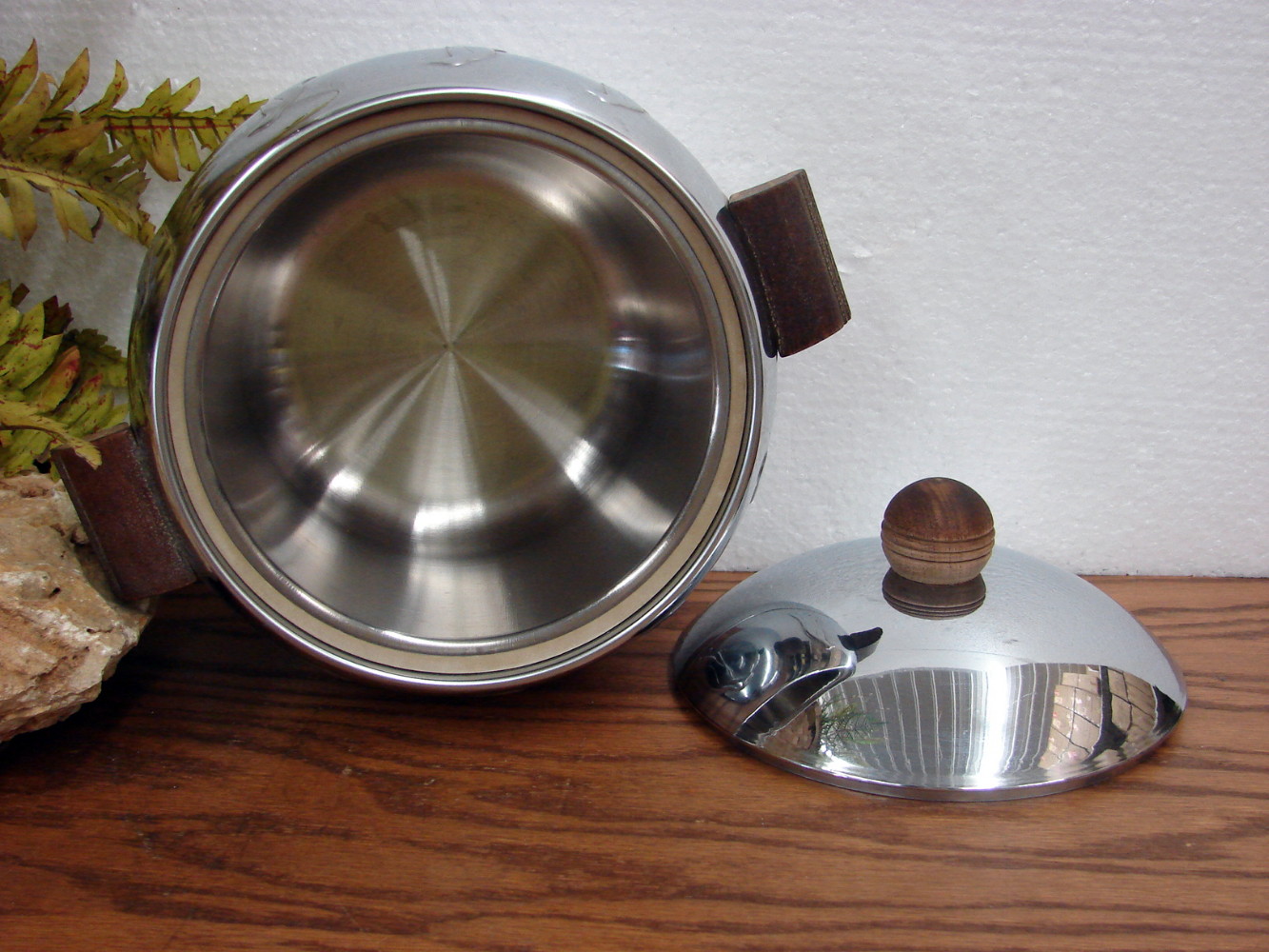 Vintage West Bend Penguin Ice Bucket Hot Cold Server with Lid Wood