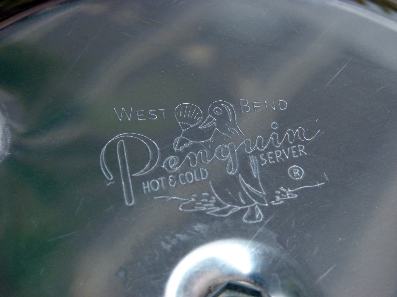 Vintage West Bend Penguin Ice Bucket Hot Cold Server with Lid Wood