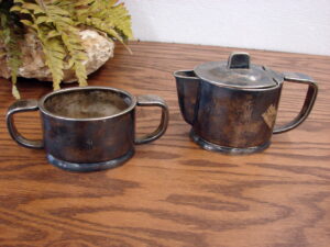 Vintage 1950's Istanbul Hilton Silverplate Sugar Creamer H. Beard Montreux