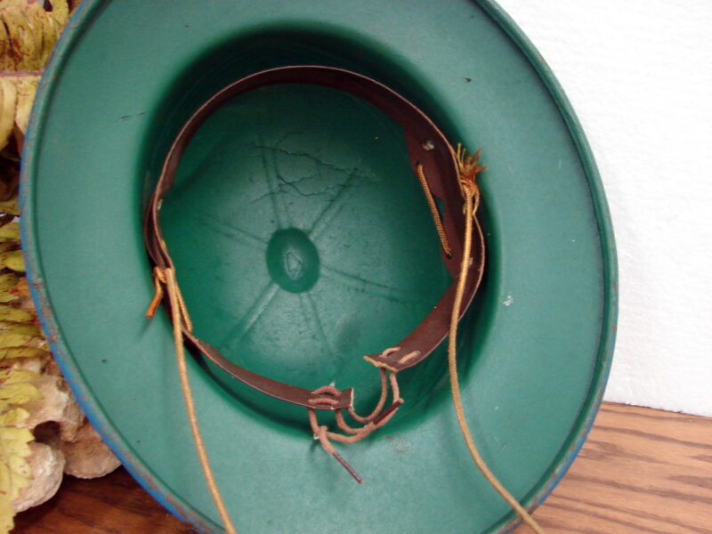 Vintage Fiber Pith Helmet Forest Service Army Prop Costume Hat, Moose-R-Us.Com Log Cabin Decor