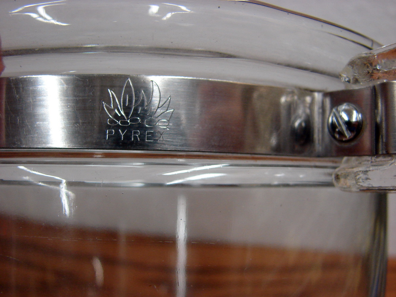 Made in USA Vintage Pyrex Clear Glass Double Boiler Cooking Pot