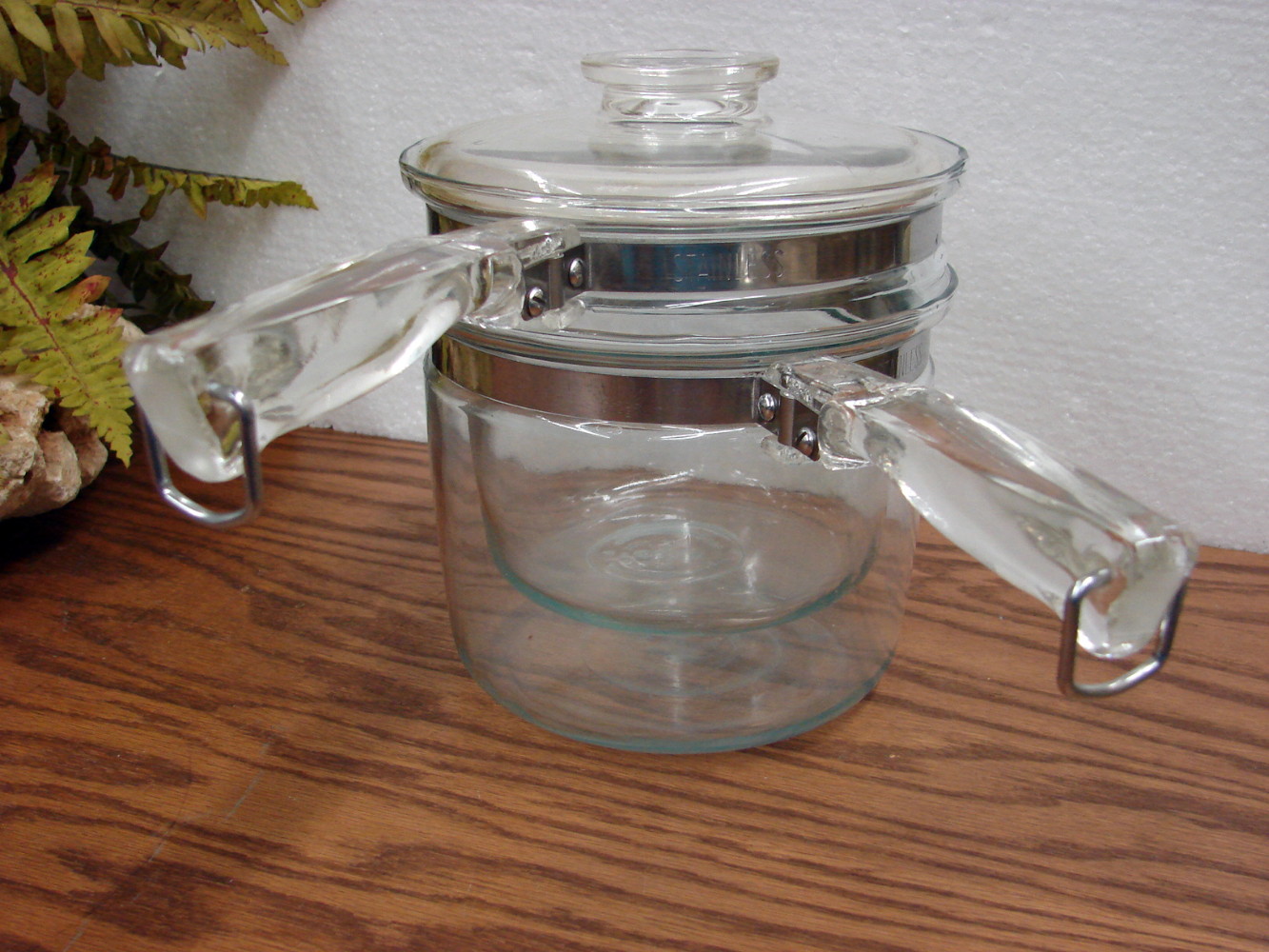 vintage Pyrex flameware clear glass coffee pot for stovetop percolator