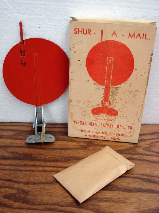 Vintage NOS Mail Call Shur-A-Mail Visual Mail Signaling Mfc Co Mpls MN Original Box, Moose-R-Us.Com Log Cabin Decor