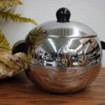 Vintage 1950s West Bend Penguin Ice Bucket Insulated Hot Cold Server Bakelite Handles